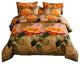 King Size Duvet Cover Set, 6 Piece Luxury Floral Bedding, Eden DM721K