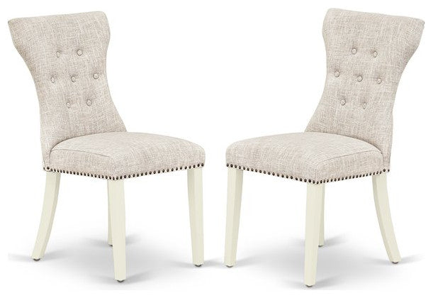 6-Piece Set, Doeskin Linen Fabric Seat Chairs, Bench and Top Table