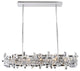 Vermeer 14x8" 8 Lt Modern Island Light by Allegri, Brushed Champagne Gold, Fire