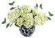 Hydrangea Floral Arrangement in Decorative Ceramic Vase