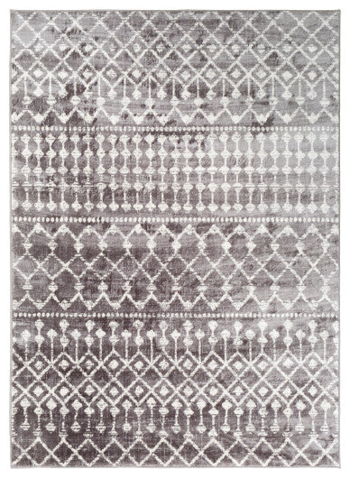 Surya Wanderlust WNL-2318 5'3"x7'3" Rug, Silver Gray/White