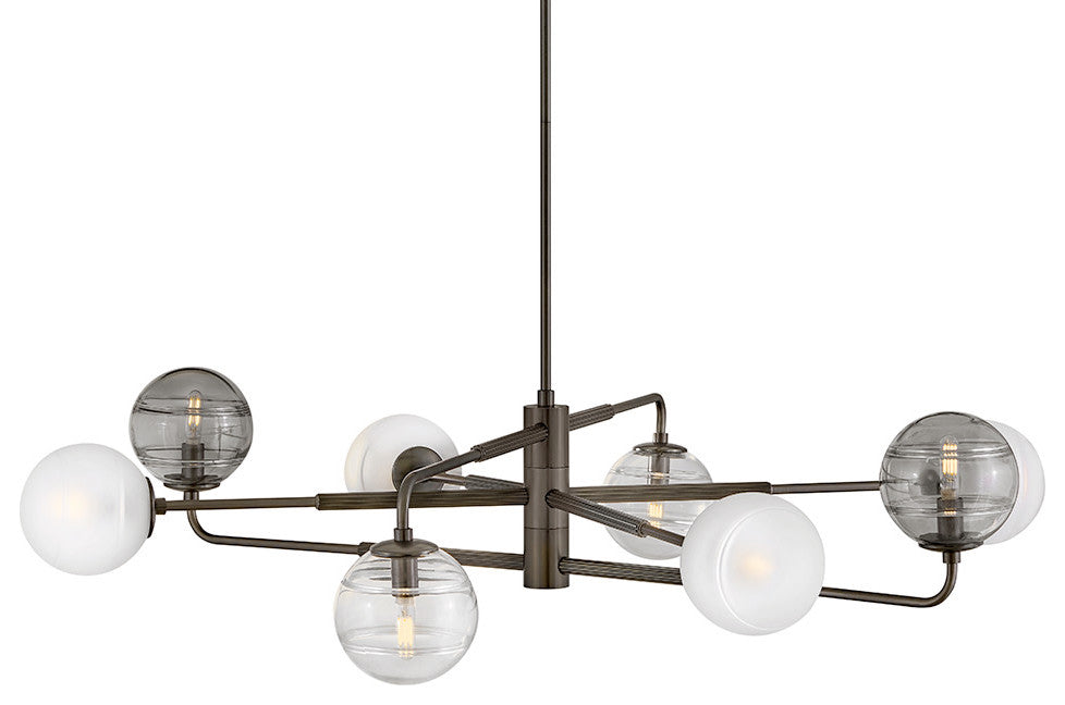 Fredrick Ramond Oberon Large Adjustable Single Tier Chandelier, Black Oxide