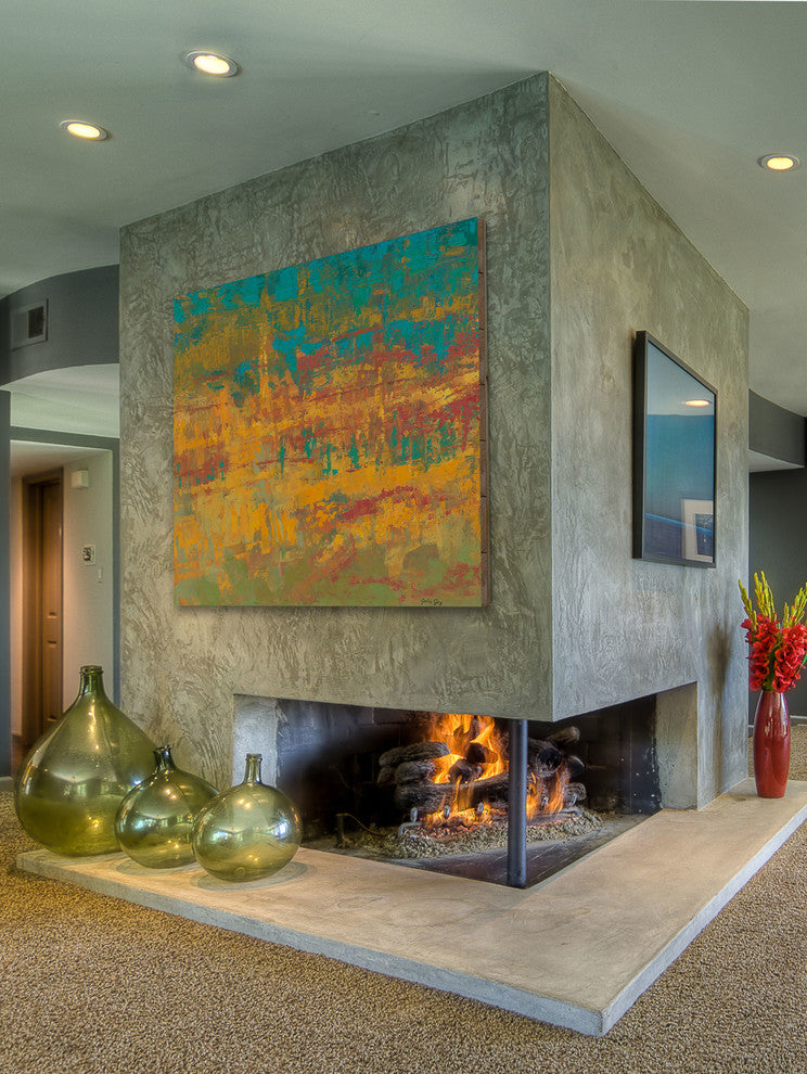 "Beyond Borders l" Painting Print on Canvas by Julie Joy