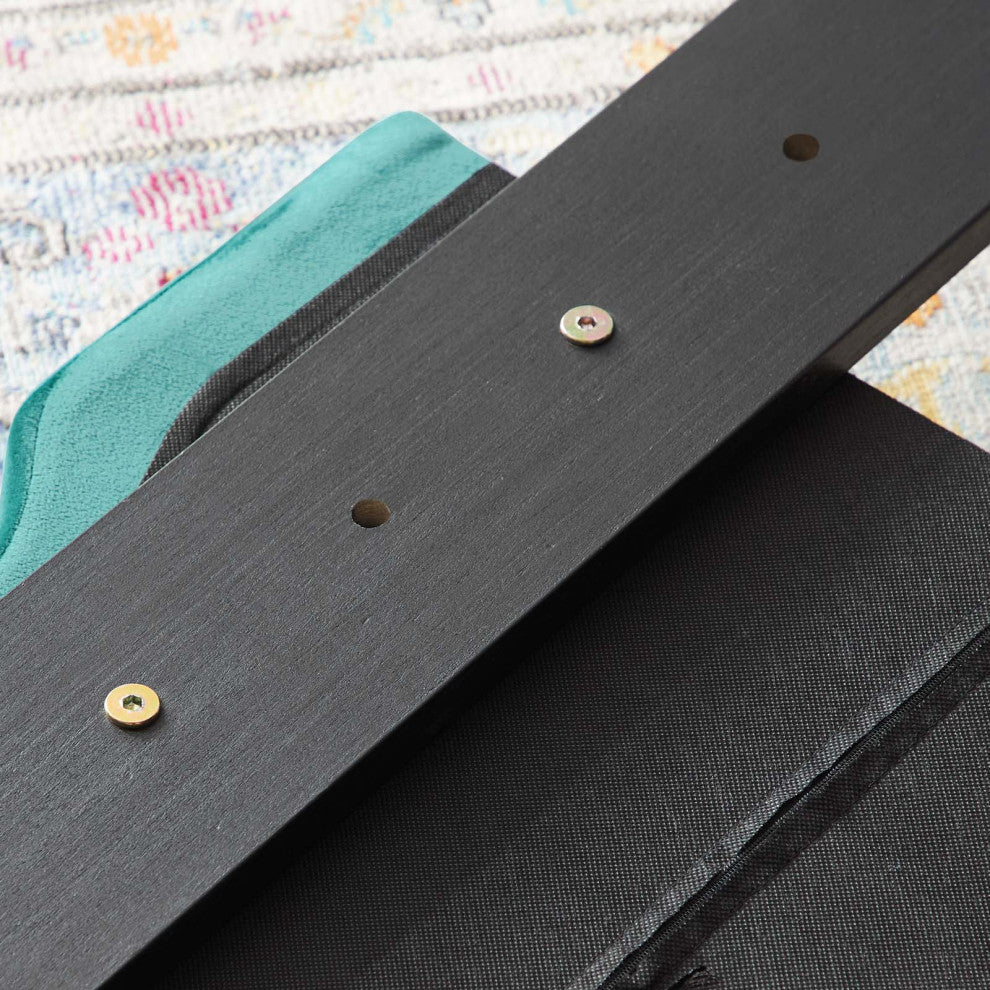 Tufted Headboard, Full Queen Size, Velvet, Teal Blue, Modern Contemporary