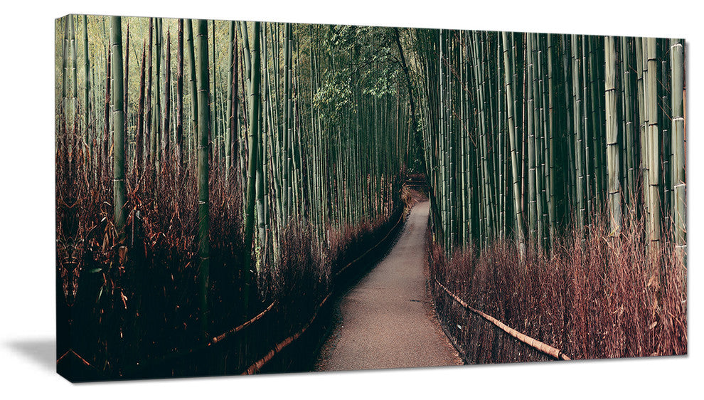 "Bamboo Grove in Arashiyama Panorama" Forest Wall Art, 1 Panel, 60"x28"
