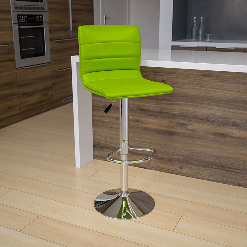 Green Vinyl Barstool