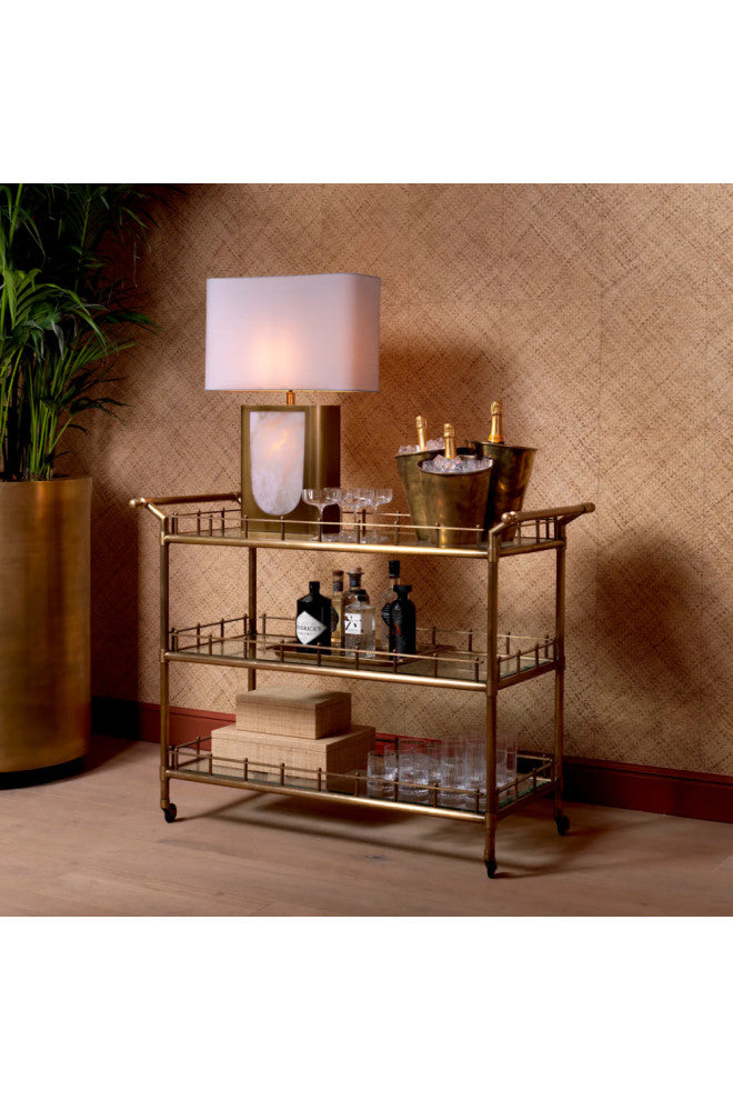 Vintage Brass Trolley L, Eichholtz Scarlett