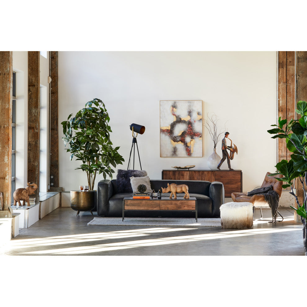 Industrial Kettel Accent Table Brass - Gold
