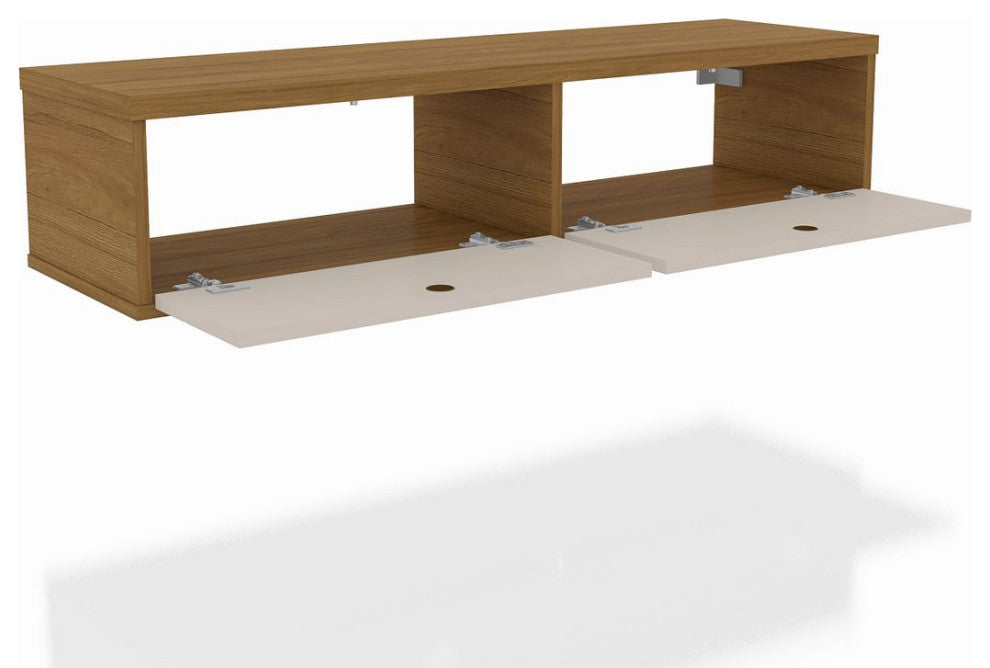 Liberty 42.28 Floating Entertainment Center in Cinnamon and Off White