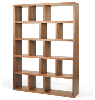 Berlin 5 Levels Bookcase, 150 cm., Walnut