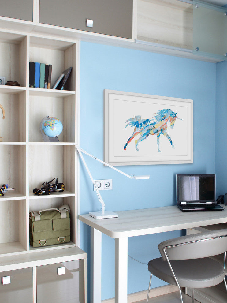 "Painted Unicorn" Framed Painting Print, 24"x16"