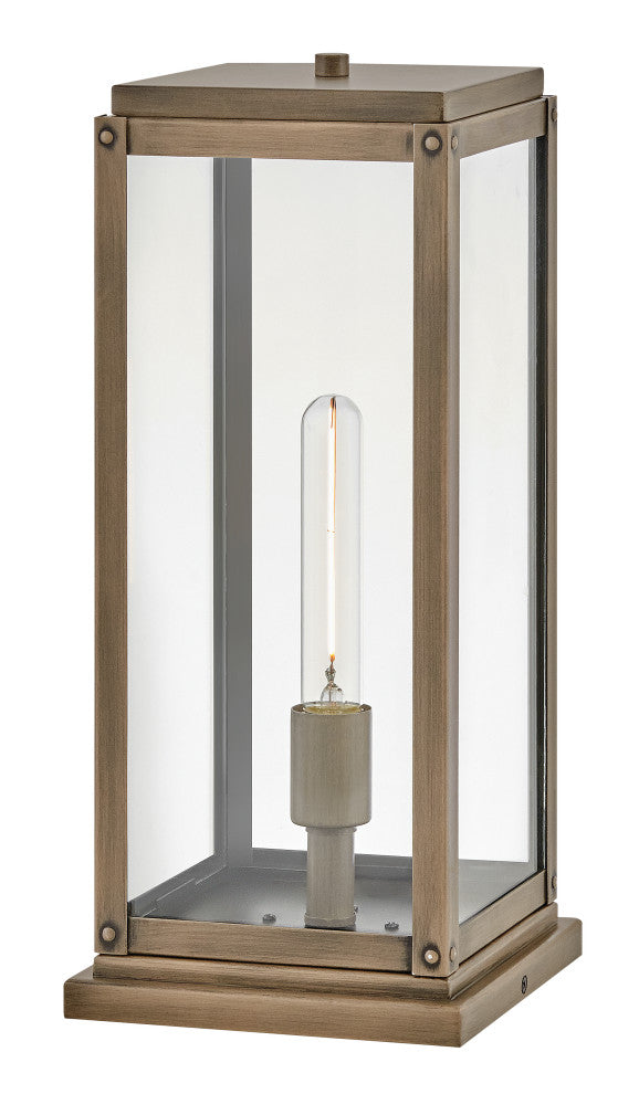 Hinkley Max Medium Pier Mount Lantern, Burnished Bronze