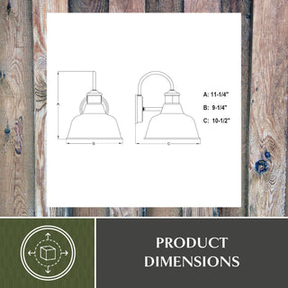 Cody 9.25" Dualux Outdoor Motion Sensor Wall Light, Dark Bronze and Light Gold