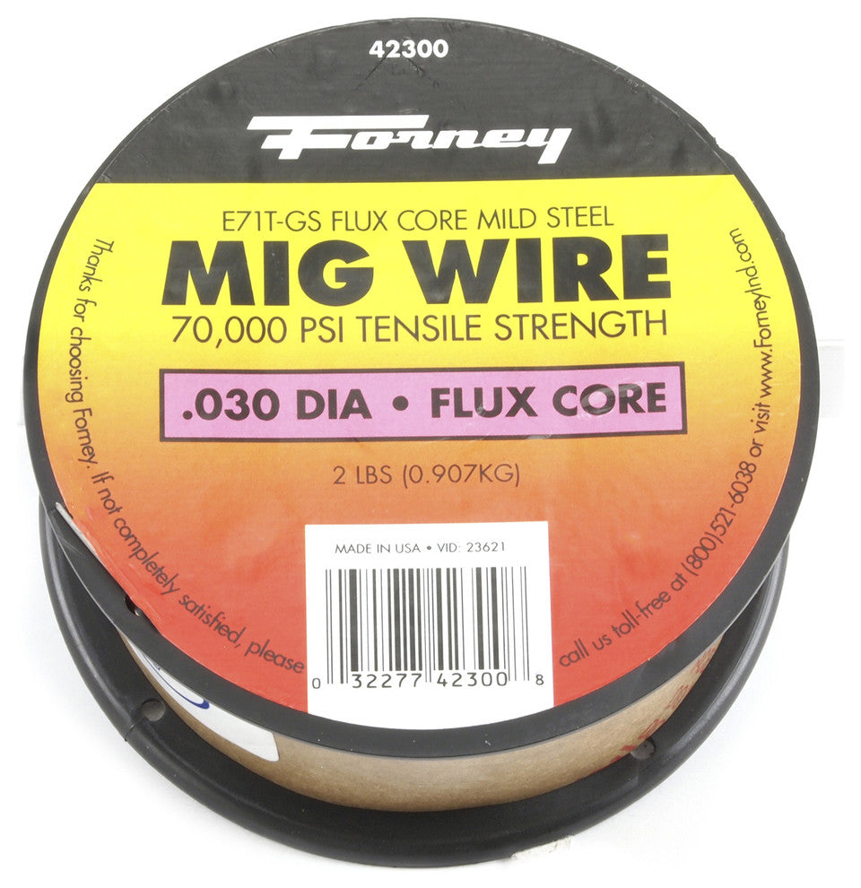 Forney 42300 Flux Core Mild Steel E71T-GS MIG Welding Wire, 0.030" Dia.