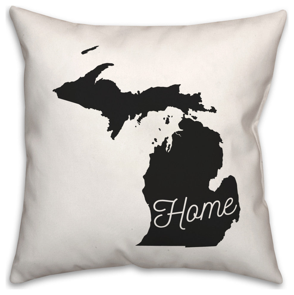 Michigan Home 18x18 Spun Poly Pillow