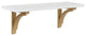 Corblynd Traditional Wood Wall Shelf, White, 36
