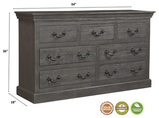 Trestle 7-Drawer Dresser, Gray