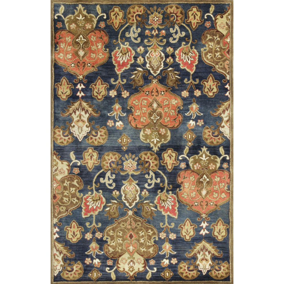 KAS Syriana 6020 Navy Tapestry Area Rug, 5'x8'