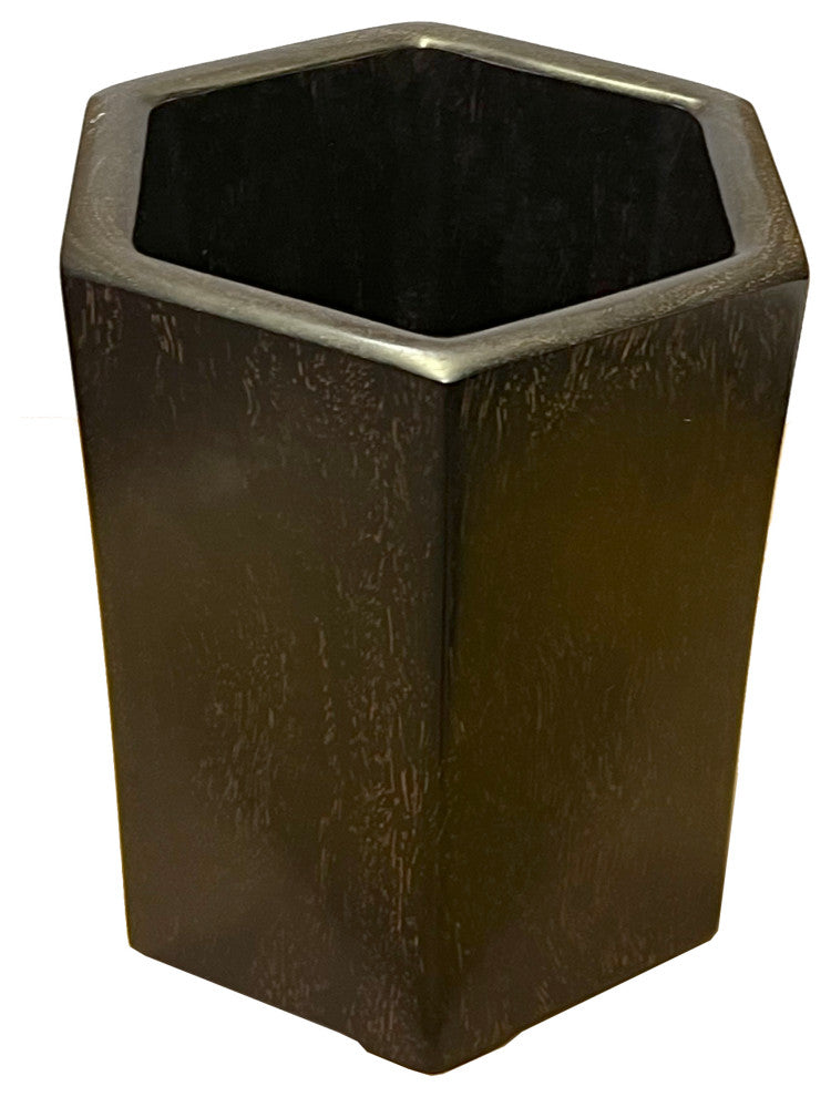 Chinese Zitan Wood Hexagonal Brush Pen Holder/Brush Pot Hws2546