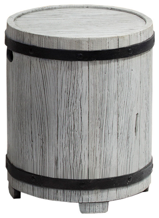 Barrel Outdoor Patio Side Table
