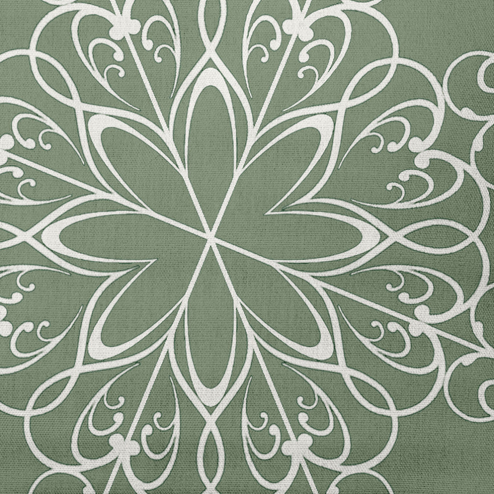 Snowflake Decorative Throw Pillow, Sage Green, 16"x16"