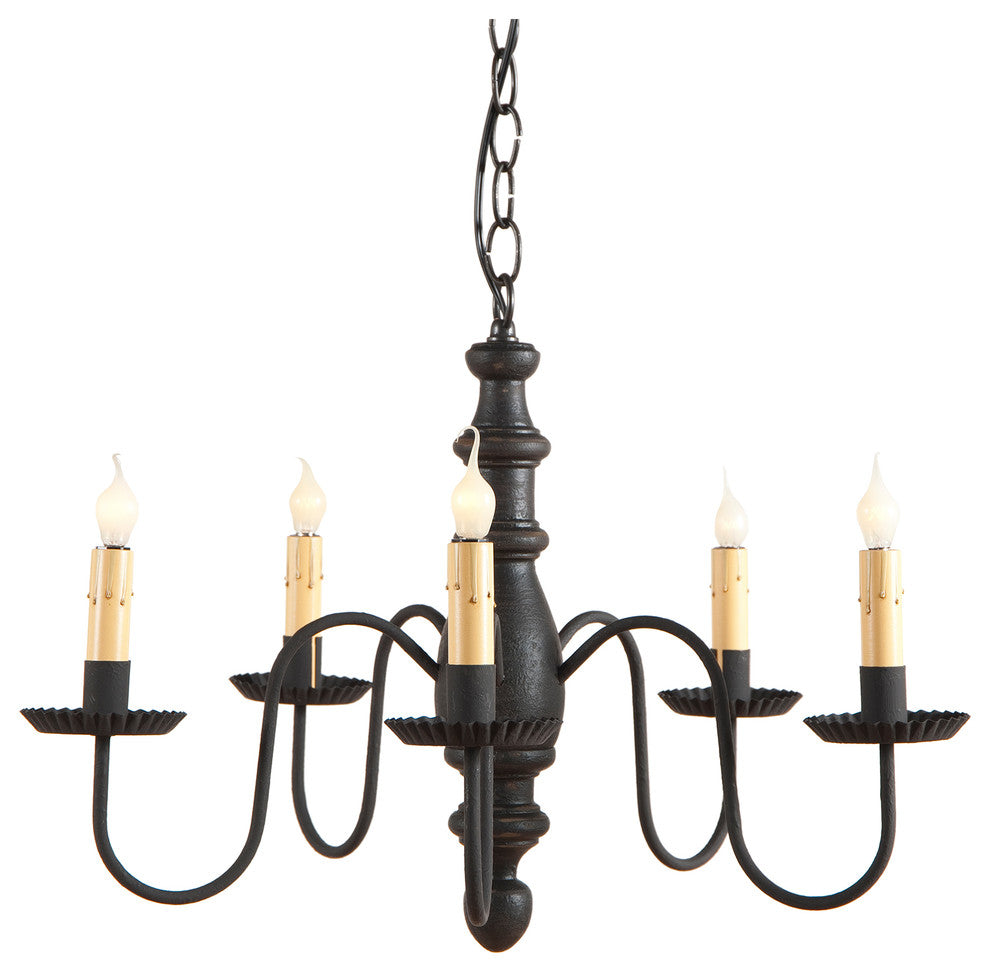 Country Inn Chandelier in Black