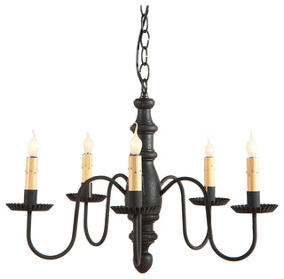 Country Inn Chandelier in Black