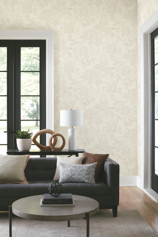 Brushstroke Floral Wallpaper