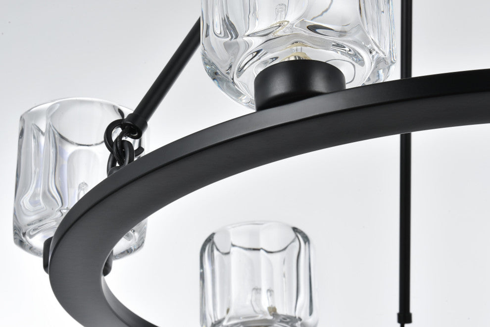 Home Living 26" Chandelier, Black