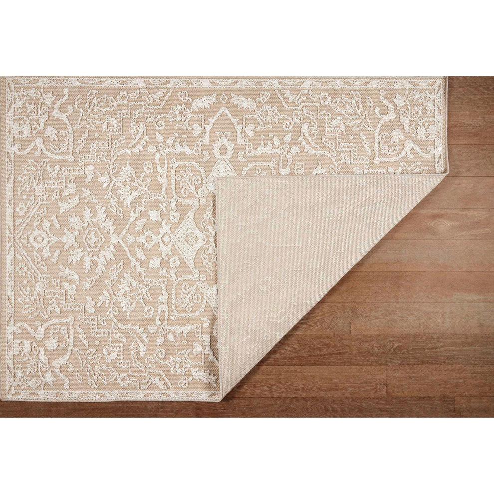 Resort Heriz Area Rug, Beige, 7'10"x9'10"