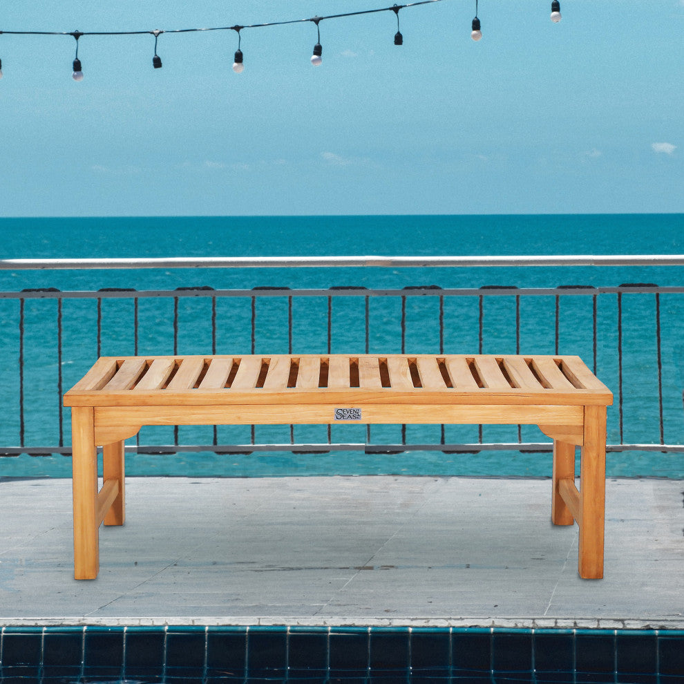 Seven Seas Teak Backless Bench