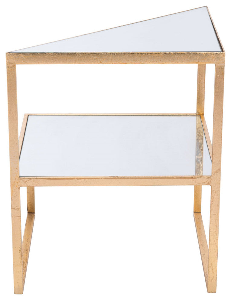 Sofa Side Table, Glass, Steel Metal, Gold, Living Lounge Cafe Lobby Hospitality
