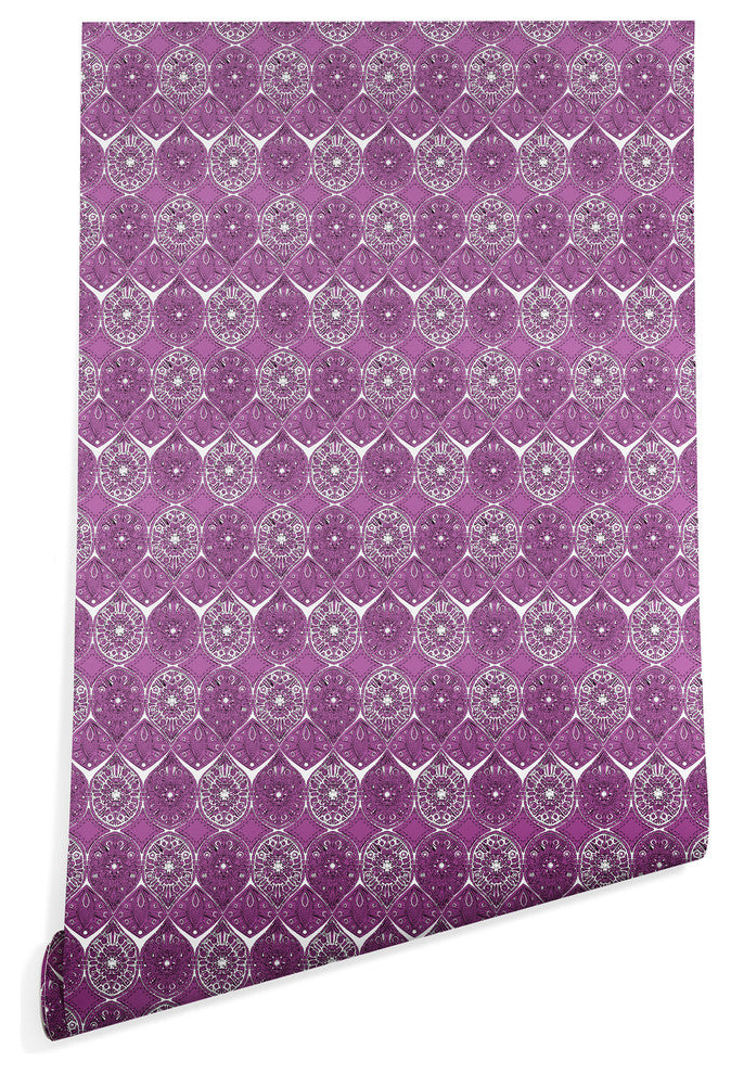 Deny Designs Sharon Turner Saffreya Orchid Wallpaper, Purple, 2'x10'