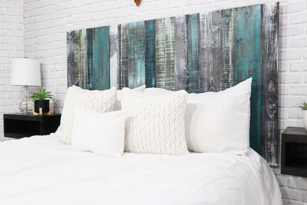 Handcrafted Headboard, Leaner Style, Industrial Mix, Queen