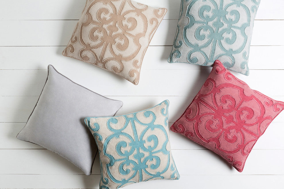 Amelia Pillow 22x22x5, Down Fill