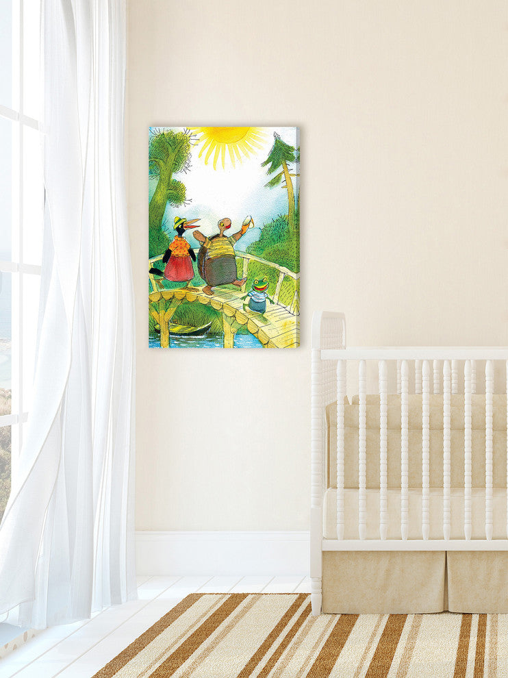 "Walk" Painting Print on Canvas by Curtis