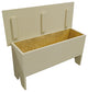 Wooden Storage Bench, Cream