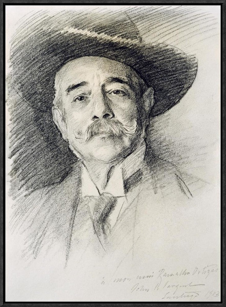 "Portrait of Ramacho Ortigao"  by John Singer Sargent, 17x23"