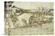 "Fishing At Shimadagahana 1833" Stretched Canvas Giclee by Hokusai, 16"x12"