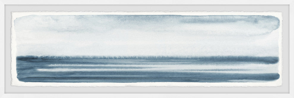 "Vague Horizon" Framed Painting Print, 30x10