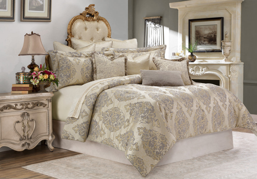 Bennett 10-Piece King Comforter Set - Champagne