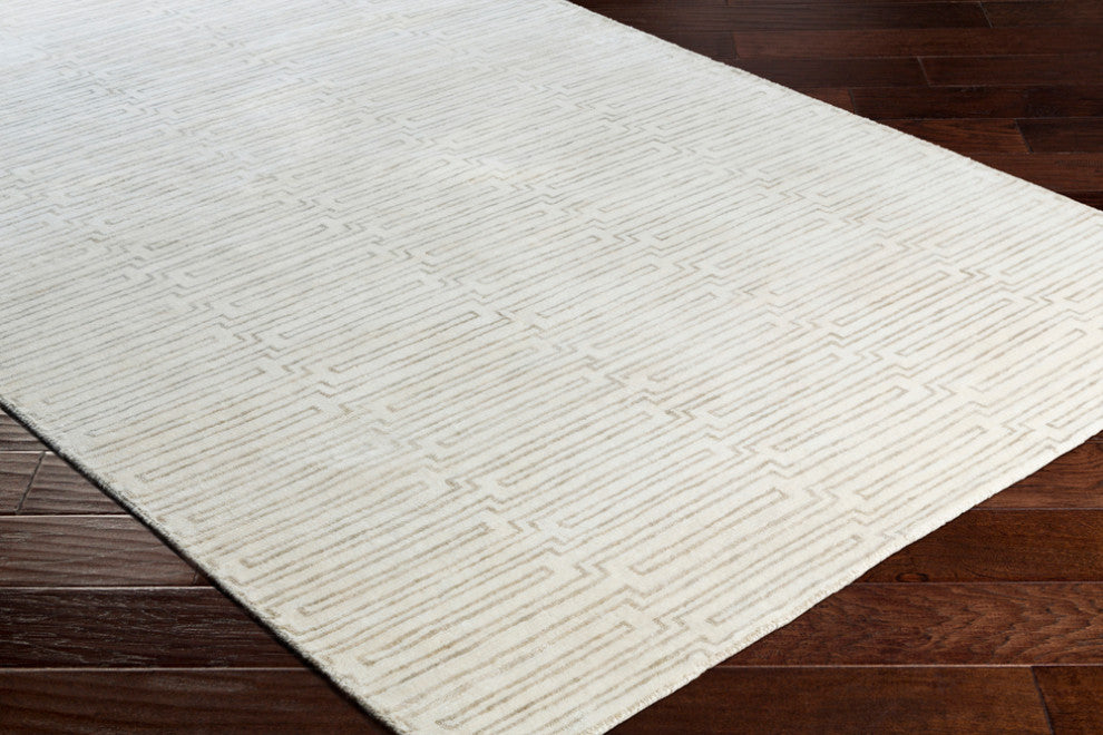 Surya Platinum PLAT-9000 Modern Area Rug, Khaki, 9' x 13' Rectangle