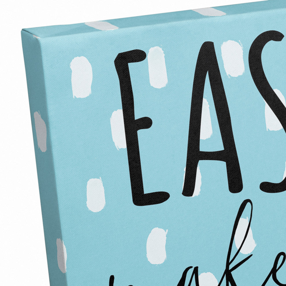 Easter Makes Me Hoppy Graphic Art Print on Canvas