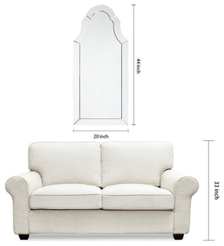 Elegant Beveled Rectangular Wall Mirror, Vanity, Bedroom Mirror, 20"x44"