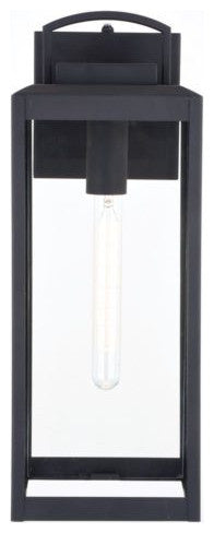 Kinzie 7-in. W Outdoor Wall Light Textured Black