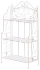 White Basket Weave Bakers Rack