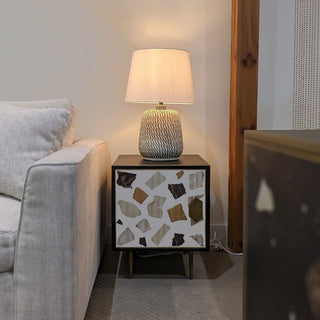Skye Swirl Lamp, Off White
