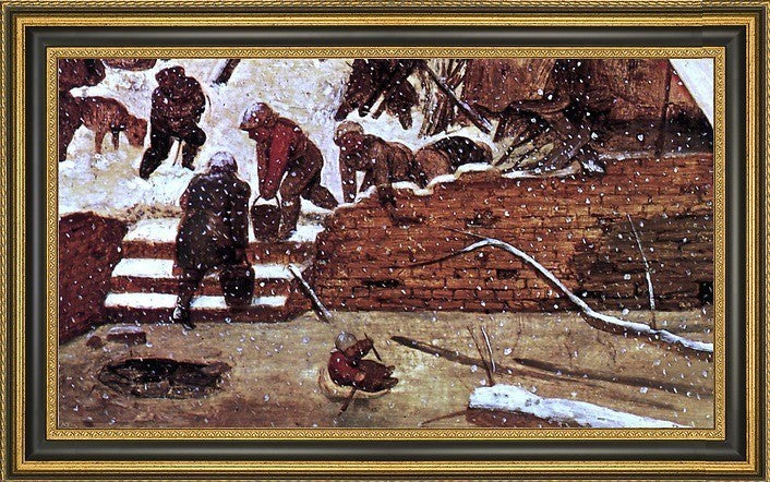 The Elder Pieter Bruegel Adoration of the Kings in the Snow Print, 14"x28"