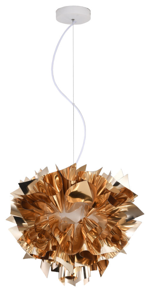 Bethel International DLS101C16G 1 Light Chandelier, Shiny Gold