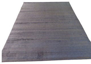 8"x10" Hand Loomed Brown Oriental Rug Bamboo Silk Modern